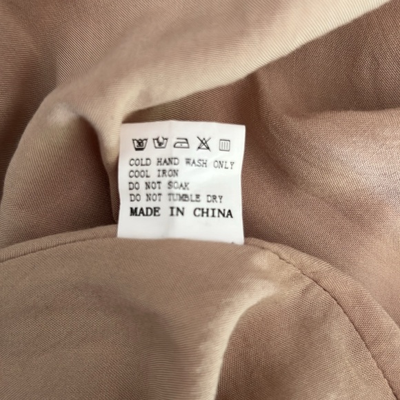 Flirty Floral Ruffle Dress in Pink and Tan - Picture 7 of 9